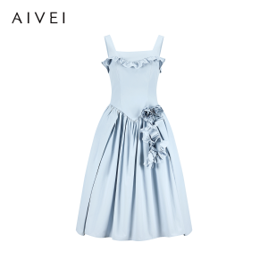 AIVEI | Floral Tea Dress A-line Summer Strap