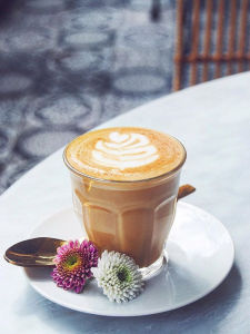 Durable Glass Coffee Cup with Latte Art Americano Dirty White Coffee Cup Transparent Design European Style round Shape for Adults