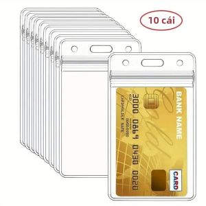 Vỏ Bảo Vệ Bằng Nhựa Trong Suốt Chống Thấm Nước Cho Thẻ Tín Dụng Ngân Hàng - Ví Di Động
