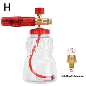 Vòi Phun Bọt Tuyết Bằng Đồng Thau Cho Rửa Xe Tương Thích Với Máy Rửa Áp Lực Karcher Elitech Bort AR Bosch Michelin Cấu Tạo Bằng Đồng