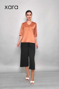 XARA Penelope Half Placket 3/4 Sleeve Blouse