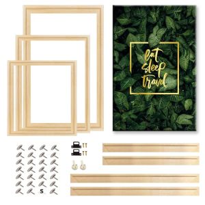 55x85 60x90 ธรรมชาติกรอบรูปไม้สําหรับผ้าใบกรอบเพชรภาพวาดกรอบโปสเตอร์กรอบตกแต่งบ้าน