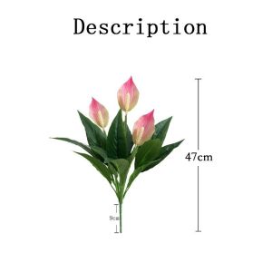 Cụm lan ý giả - dài 45cm - 1 cụm 3 bông - Cây giả hoa lụa decor trang trí nhà cửa