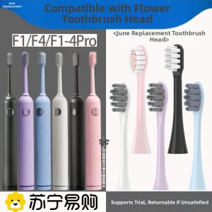 Early June Compatible HUSUM Electric Toothbrush Heads F1/F4/F1-4pro Universal Replacement Toothbrush Heads Deep Cleaning