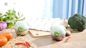 Máy xay tỏi ớt mini đa năng lưỡi dao kéo tay xay tỏi ớt hành xay rau củ quả hàng loại 1