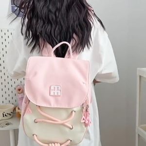 【Kapasitas Besar】Lucu Tas Ransel Tahan Air Bahan Versi Korea Wanita Dari Ransel ransel serbaguna Segar Gadis Fashion Kuliah Ransel kelas / Perjalanan