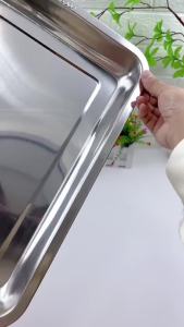 Stainless Steel Plate Food warmer/ Tray / Serving Tray Plate Grill Fish Dishes