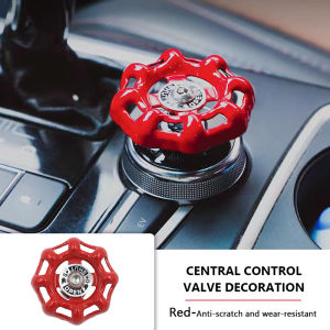 SEAMETAL Car Rotary Knob Decorative Metal Valve Handle Auto Accessories Interior For Control Knob Gear Shift Knob Button Sticker