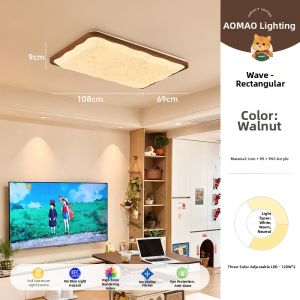 AOMAO | Song Aesthetic French Retro Cream Style Eye-protecting Bedroom Ceiling Light