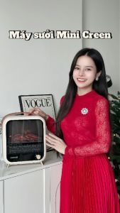 Máy sưởi gốm để bàn 5D CREEN CR-H99C trang trí deco phòng khách phòng ngủ hiện đại