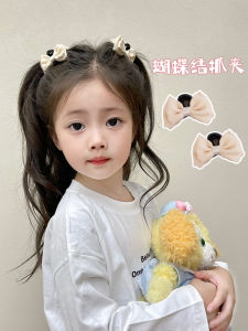 Korean Style Satin Butterfly Knot Small Hair Clip Princess Girls Forehead Side Bangs Hair Accessories New 2023 Magic Baby