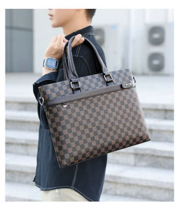 ARCTIC HUNTER กระเป๋าผู้ชาย กระเป๋าสะพาย ผช กระเป๋าสะพายข้างผู้ชาย กระเป๋าสะพาย ผู้ชาย เอกสารผู้ชายลายตารางกระเป๋าสะพายไหล่แฟชั่นบรรจุของได้มาก Tas Berkas กระเป๋าแล็ปท็อปผู้ชายธุรกิจ