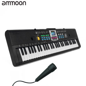 61 Keys Digital Music Electronic Keyboard with Microphone Function Multifunctional Electric Piano for Piano Student Kids Musical Instrument