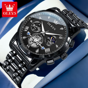 OLEVS | Black Warrior Trendy Multifunctional Waterproof Mens Mechanical Watch
