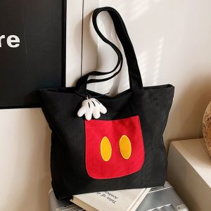 กระเป๋าผ้าใบทรงถุงใหญ่ 2025 กระเป๋าสะพายไหล่แบบสะพายข้างสำหรับนักเรียน แฟชั่นใส่หนังสือ น้ำหนักเบา กระเป๋าถือแบบลำลอง