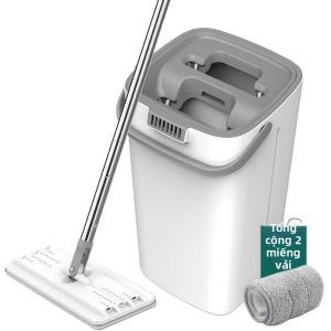 ZHUOLESHI | Cây Lau Nhà Tự Vắt Kèm Thùng Dùng Lau Khô & Ướt