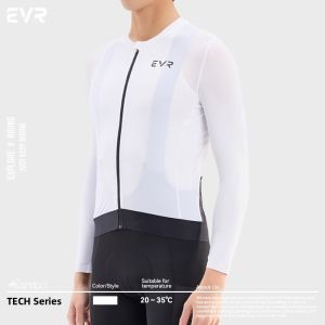 evr | EVR Tech Mens Long Sleeve Cycling Jersey Breathable Quick Dry Autumn Road Bike Top UV Protection Cycling Apparel For Men