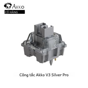 Akko V3 Pro Bạc 5-Pin Tuyến Tính Công Tắc 40gf Với Thân Chống Bụi Tương Thích MX Bàn Phím Cơ-45 Chiếc/gói