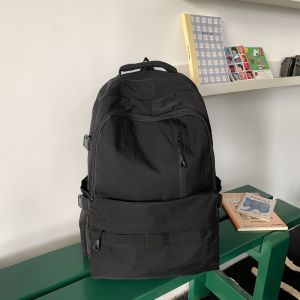 OUDENGPAI | Japanese Style Ins Workwear Student Party Small Double Shoulder Bag Pure Color Versatile Simple Large Capacity Girls Class Backpack