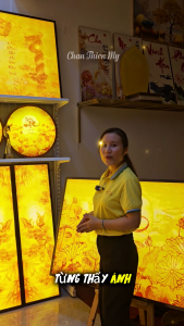 Hào Quang Trúc Chỉ In Mandala CHÂN THIỆN MỸ Đèn Phong Thủy Trang Trí Phòng Thờ Bàn Thờ TC-HQ-260