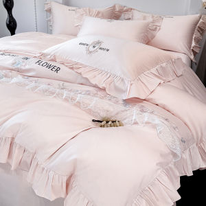 100% Cotton Lace Ruffle French Style Bedding Set