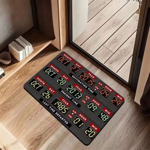 Modern Digital Clock Door Mat with Temperature Function Bedroom Kitchen Bathroom Entrance Home Decoration Mat Design Carpets