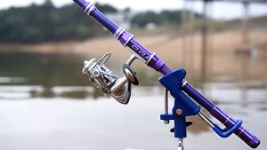 GXU Fishing Rod Bracket สแตนเลส ประมง คันเบ็ด ที่จับโลหะ ที่จับปรับได้ ขาตั้งรองรับ ปลั๊กสายดินโลหะ