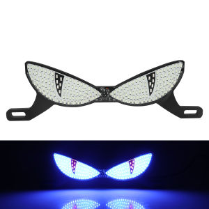 KEVANLY | Motorcycle License Plate Light Cats Eye Dual Color Flash Tail Decorative Lamp for Electric Vehicle Motorcycles Signal Light 12V