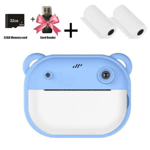 Children Digital Camera Instant Print for Kids Thermal Print Camera Instant Photo Printing Camera Video Toys+32G Memory Card