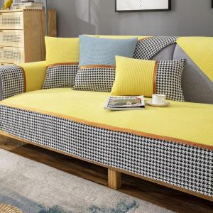 Antiskid Four Seasons适用 Couch Cover Plaid Design