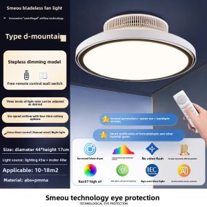 smeou | Modern Minimalist Ceiling Light with Fan for Bedroom