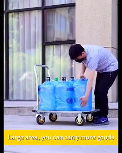 Foldable Trolley Cart Heavy Duty PP And Steel Pro multifunctional Portable Push Cart Super Load