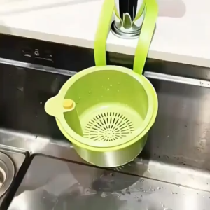 Sink Drain Strainer Press Automatic Dumping Basket Multi-functional Use Filter Net for Tub Kitchen