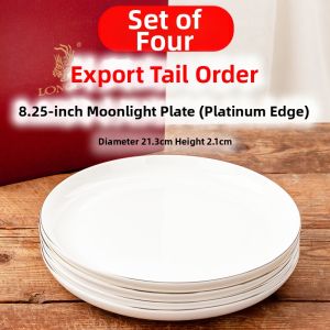 Bone China Dinner Plates 6 Pieces Deep Dish