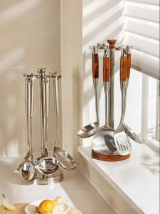 MODERN SWEETHOME | Rotating Kitchen Tool Organizer 304 Stainless Steel