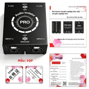 Bộ Cách Ly Âm Thanh Giảm Tiếng Ồn DI Ground Box 6.35mm Sang Jack Stereo Cannon Cho Guitar Điện Card Âm Thanh Hiển Thị Loại Bỏ Tiếng Ồn