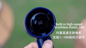 SGLOBFY Portable Fan Handheld Jet Fan Powerful 100 speeds Brushless Motor Digital Display Adjustable Turbo Fan