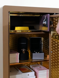 Fingerprint & Password Dual-Lock Steel Safe Box with Anti-Theft Alarm - Compact Home/Office Security Cabinet