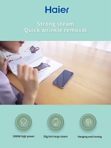 Haier Steamer Iron For Clothes 2-in-1 Vertical Double Rod Garment Steamer Household Steam Iron