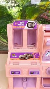 Kids Car Vending Machine Toys Pretend Play Coin Card Lights Music Toys For Boys Girls Toys