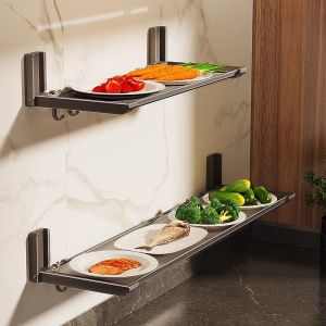 Drill-Free Foldable Kitchen Storage Rack
