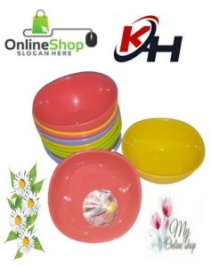 PROMO COD!!! MANGKOK PLASTIK HAPPY WARNA UKURAN (S) ISI 12 PCS/PACK