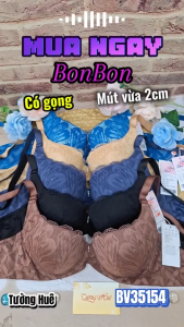 Áo lót nữ Bon Bon BV35154 ren thêu mỏng vừa lưng chữ U