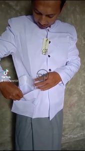 Jas mandarin pria warna putih polos jas korea jasko polos full furing termurah JASCO