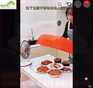LỒNG BÀN CÁCH NHIỆT THÔNG MINH GIỮ ẤM MÓN ĂN MÂM CƠM ĐỂ PHẦN VÀ RÃ ĐÔNG KHỬ TRÙNG CHỐNG BỤI "BAHAMAR" Giúp có các bữa ăn được giữ ấm nóng