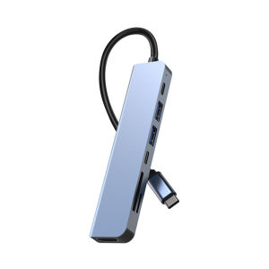 Kebidumei | USB 3.0 HUB 4K 30Hz Type-C To HDMI-compatible Adapter PD100W 7 In 1 Docking Station TF SD Reader USB Splitter for MacBook Phone