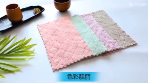 10-Pack Premium Microfiber Kitchen Towels - Absorbent Dish Cloths in Assorted Colors Kitchen Dish Cloth Cleaning Household Soft Practical Towel / Kain Dapur