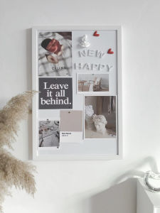 Yopo New Arrival Creative Metal Message Boards Whiteboard Photo Magnetic Display Memo Notice Board Wall Desktop Dress up