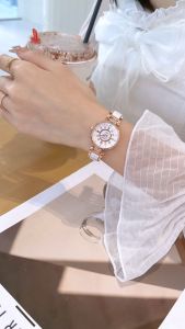 Sunlifex Jam Tangan Wanita Original 8013 Korea Santai Analog Berlian Tali keramik Jam Tangan Cewek