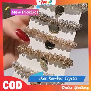 MALL - iKat Rambut Wanita Gelang Elastis Dengan Hiasan Crystal Cantik Fashion Perempuan Korea ACC33